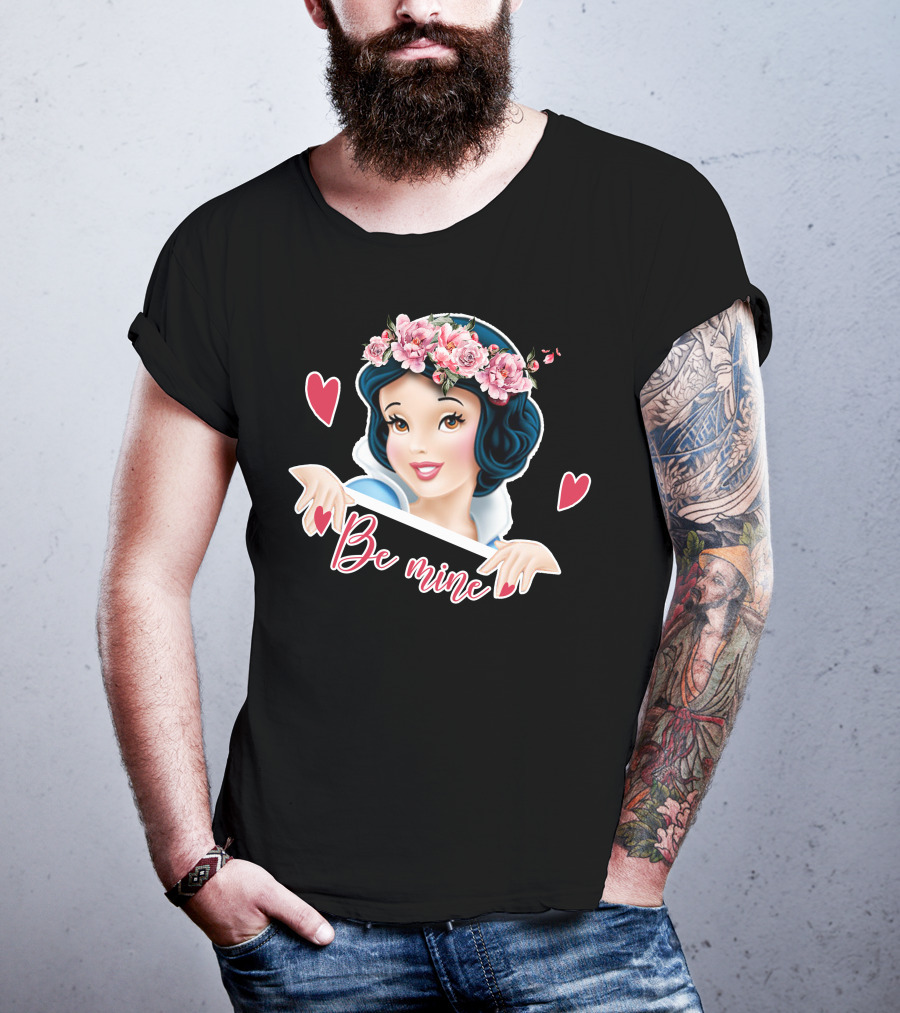 Snow White Be Mine Floral Heart T-Shirt