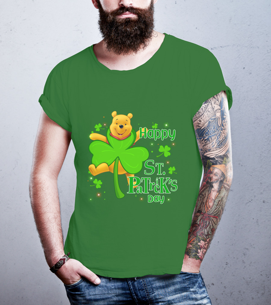 Happy St. Patrick's Day Pooh Shamrock T-Shirt