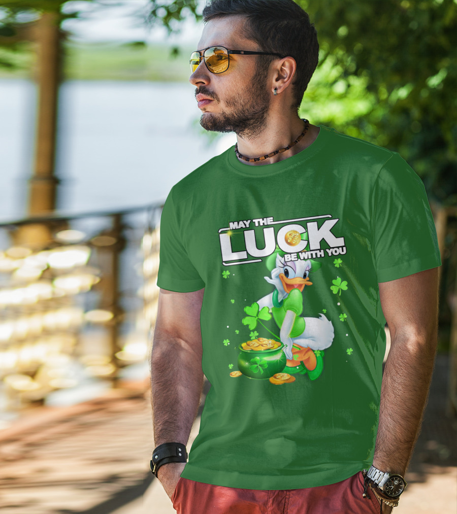 May The Luck Be With You Daisy Luck St Patrick's Day T-Shirt