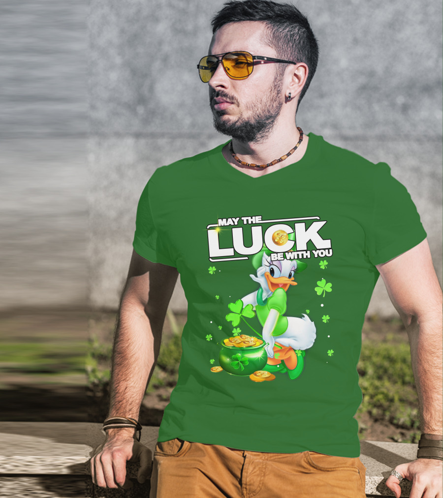 May The Luck Be With You Daisy Luck St Patrick's Day T-Shirt