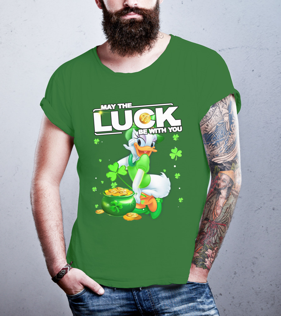 May The Luck Be With You Daisy Luck St Patrick's Day T-Shirt