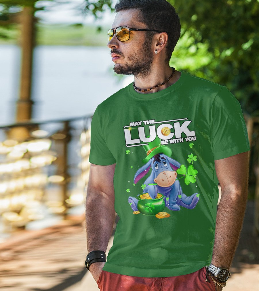 May The Luck Be With You Eeyore St Patrick's Day T-Shirt