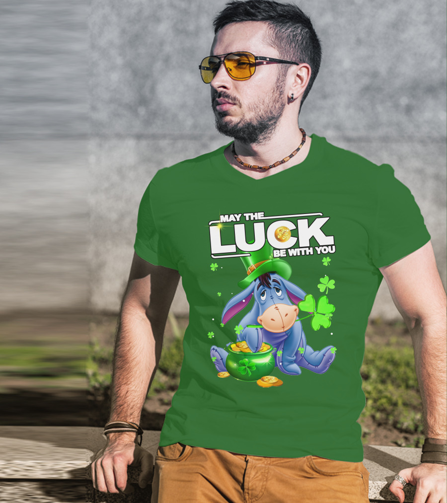 May The Luck Be With You Eeyore St Patrick's Day T-Shirt