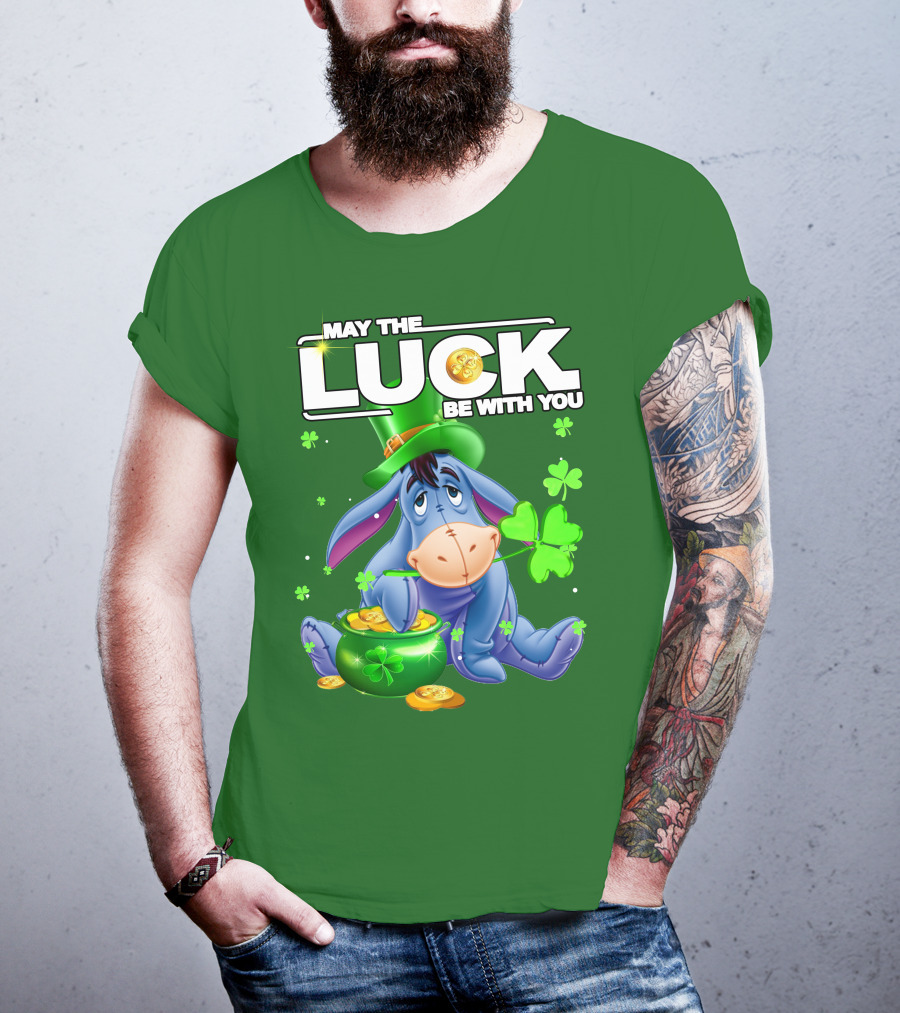 May The Luck Be With You Eeyore St Patrick's Day T-Shirt