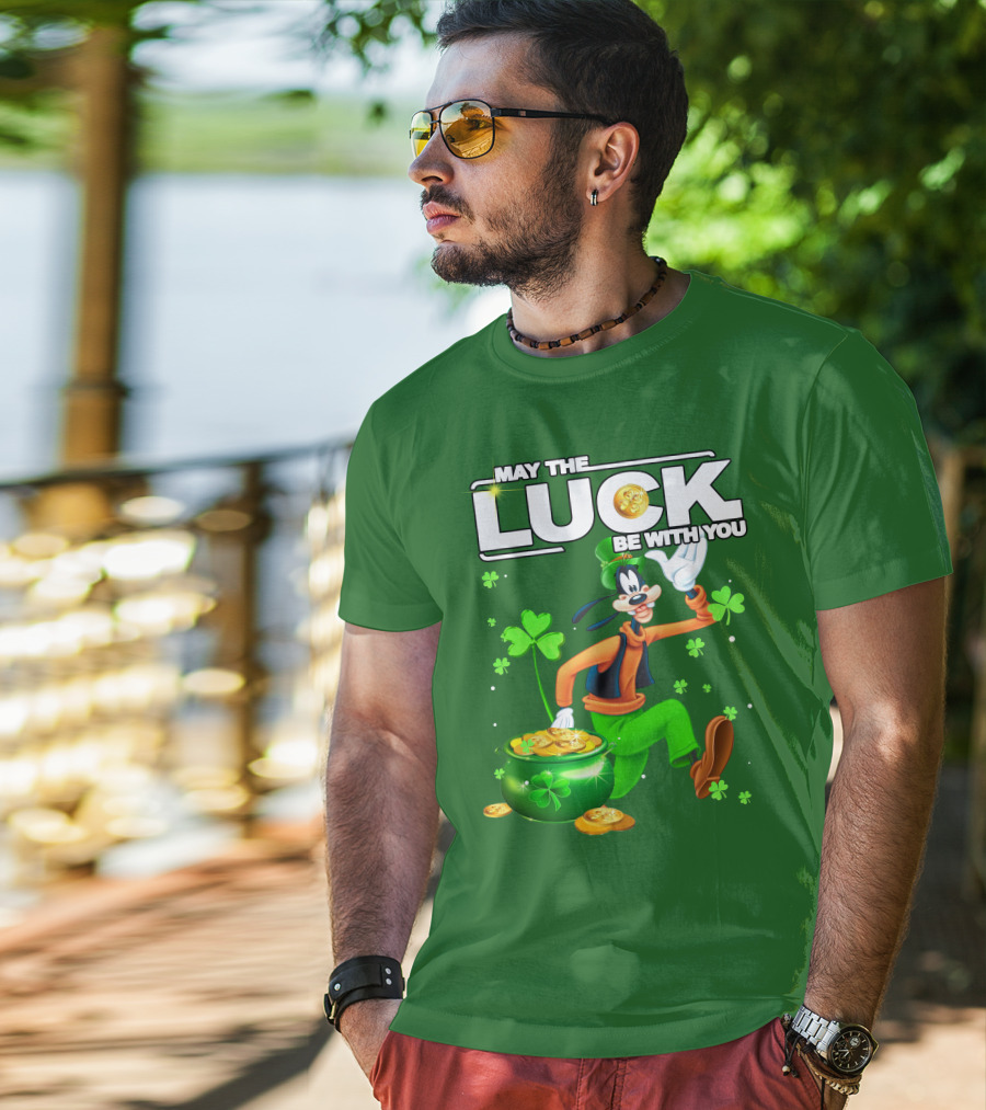 May The Luck Be With You Goofy St Patrick's Day T-Shirt
