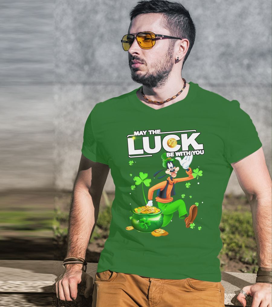 May The Luck Be With You Goofy St Patrick's Day T-Shirt
