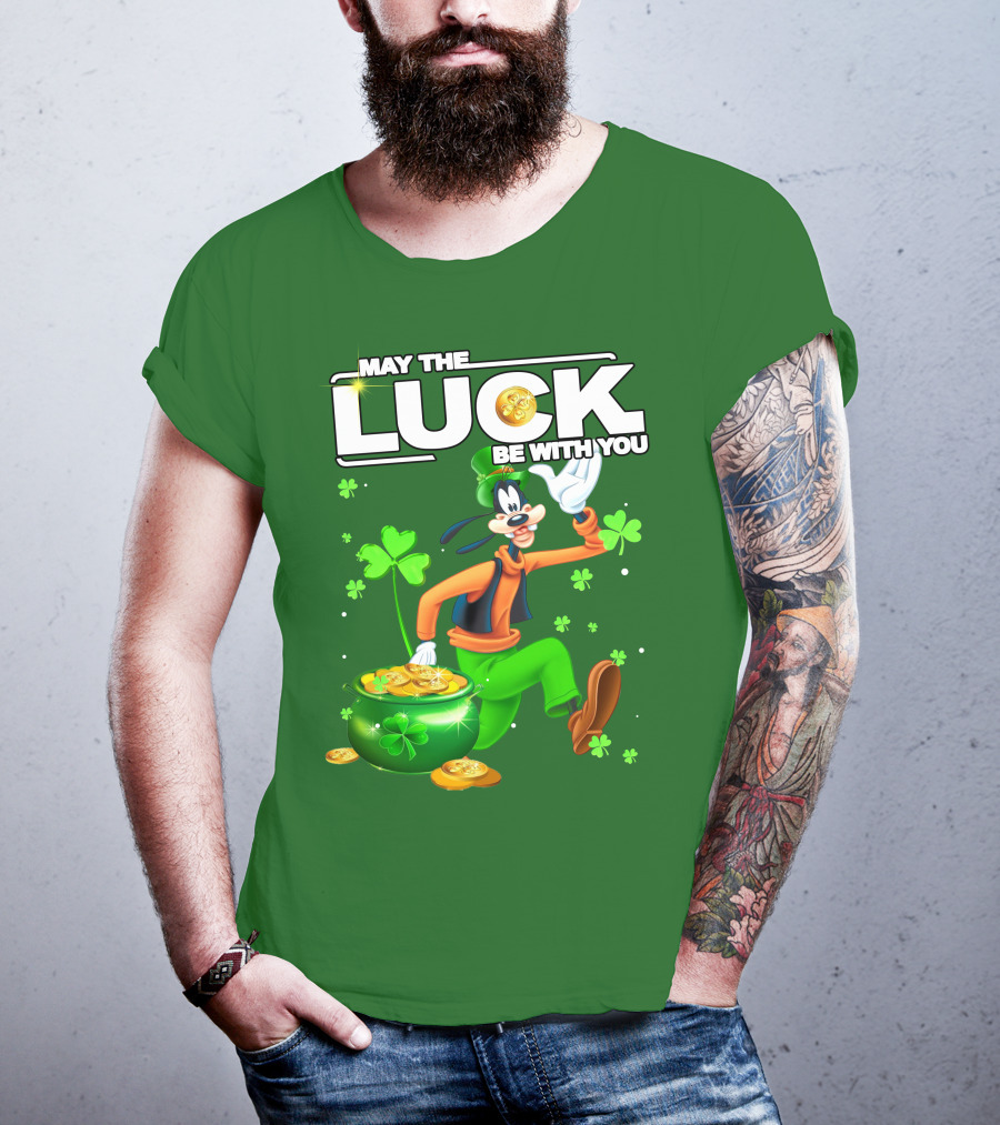May The Luck Be With You Goofy St Patrick's Day T-Shirt