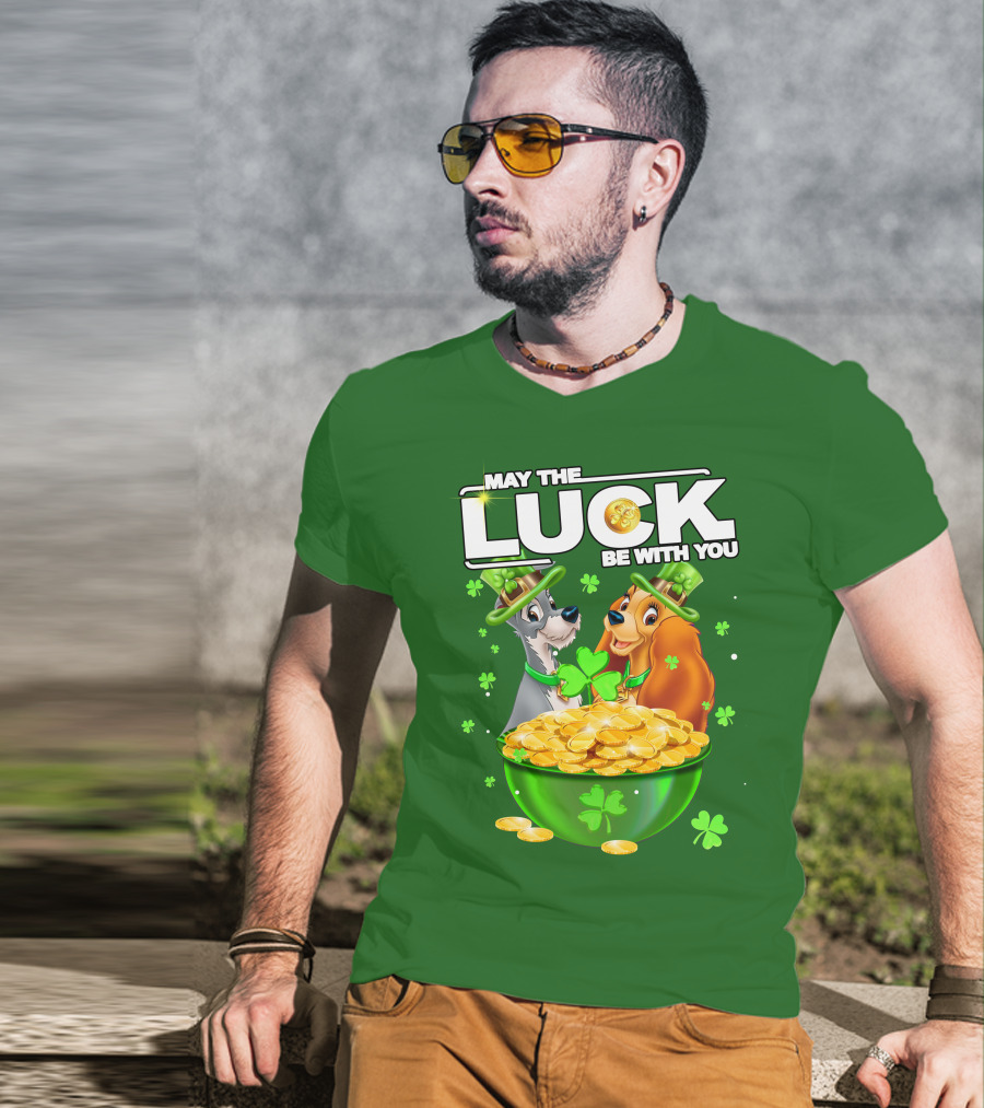 May The Luck Be With You Lady And The Tramp St Patrick's Day T-Shirt