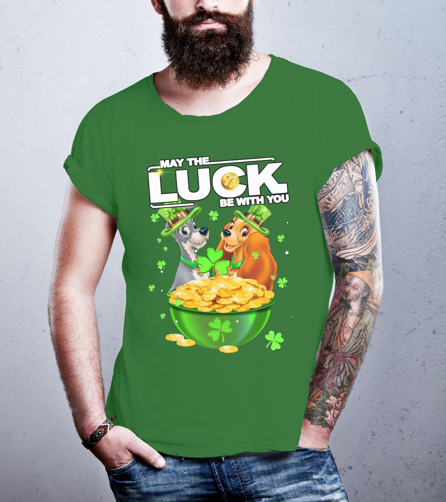 May The Luck Be With You Lady And The Tramp St Patrick's Day T-Shirt