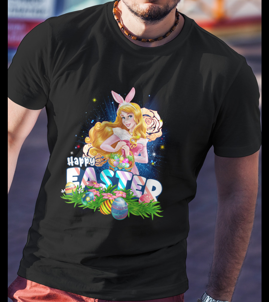 Aurora Happy Easter Bunny Ears Egg Hunt T-Shirt