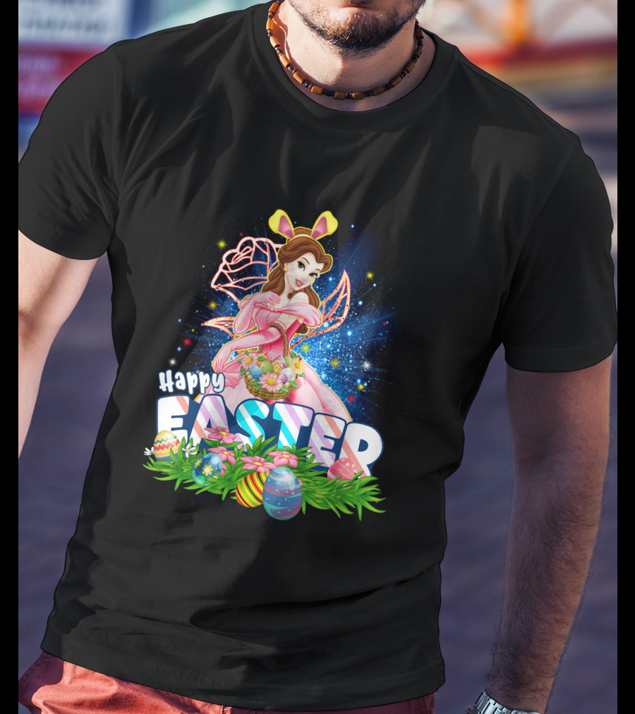 Belle Happy Easter Eggs Basket Fantasy T-Shirt