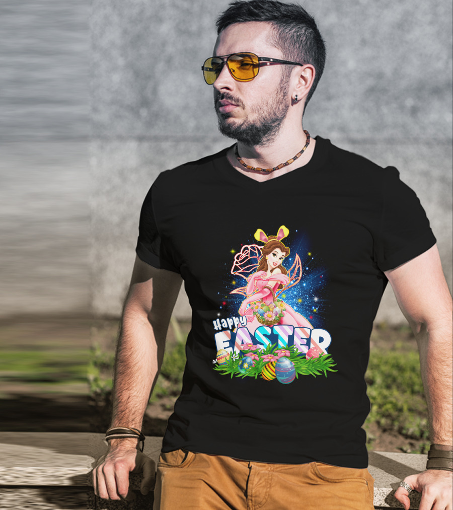 Belle Happy Easter Eggs Basket Fantasy T-Shirt