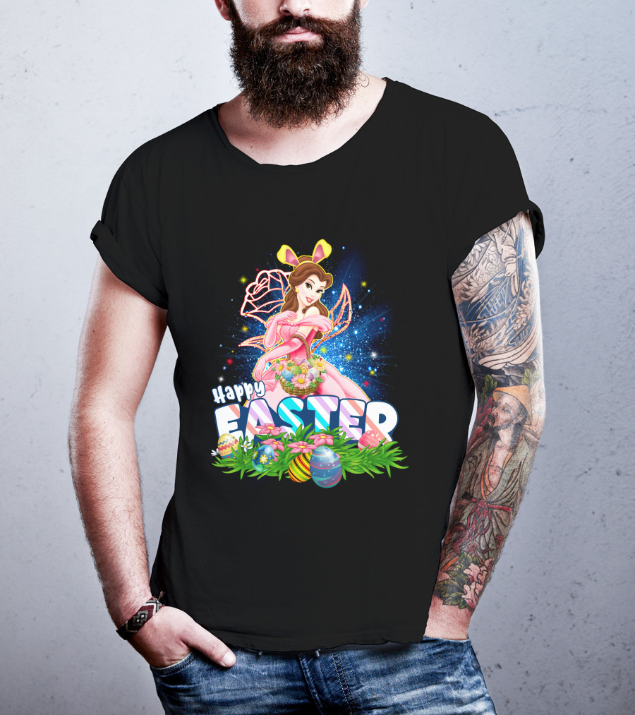 Belle Happy Easter Eggs Basket Fantasy T-Shirt