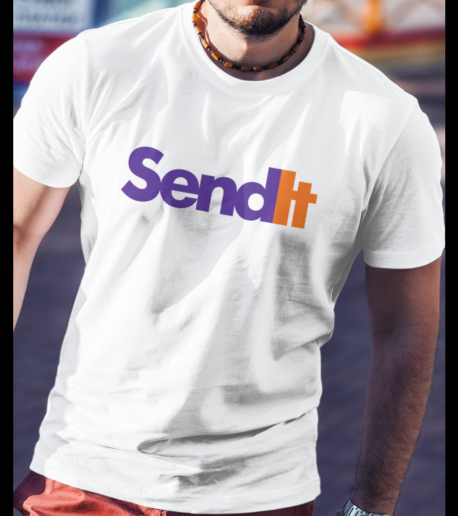Send It Bold Lettering Color Combination T-Shirt