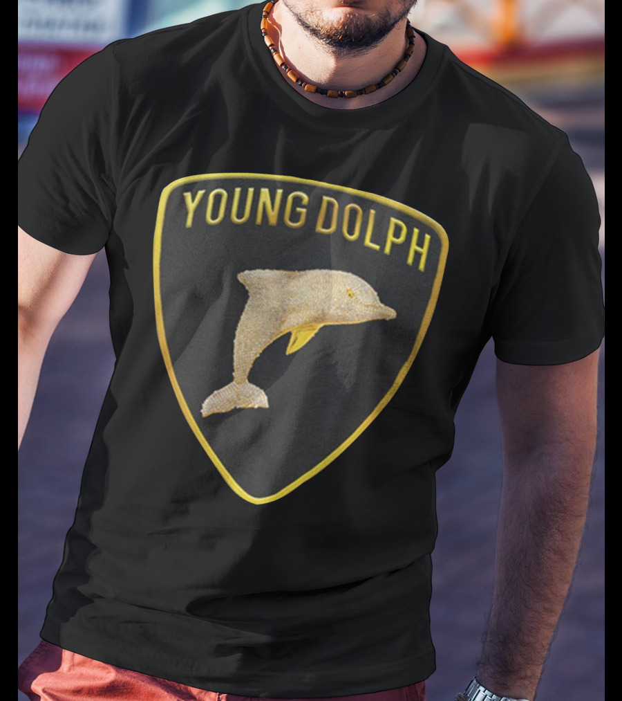 YOUNG DOLPH Rich Slave Emblem Badge T-Shirt