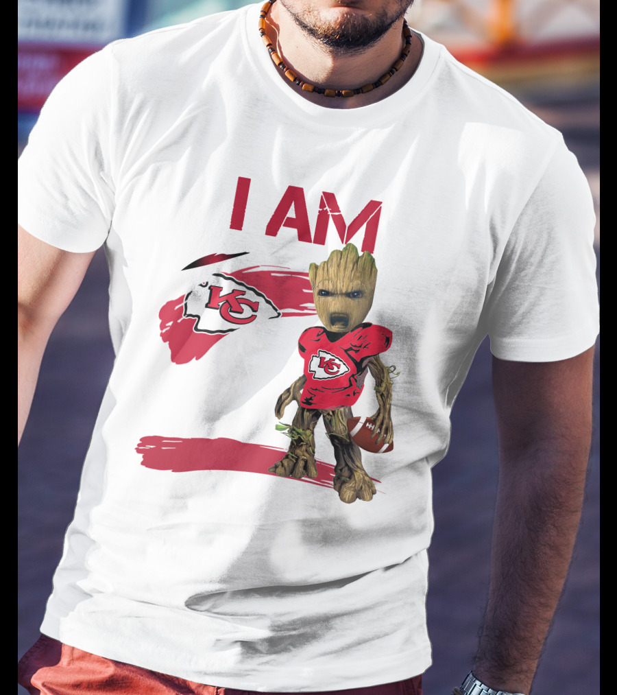 I AM KC Chiefs Groot Football T-Shirt
