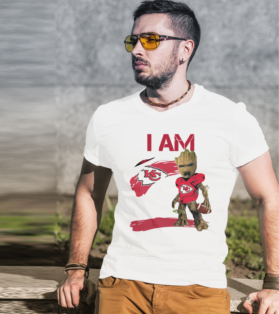 I AM KC Chiefs Groot Football T-Shirt