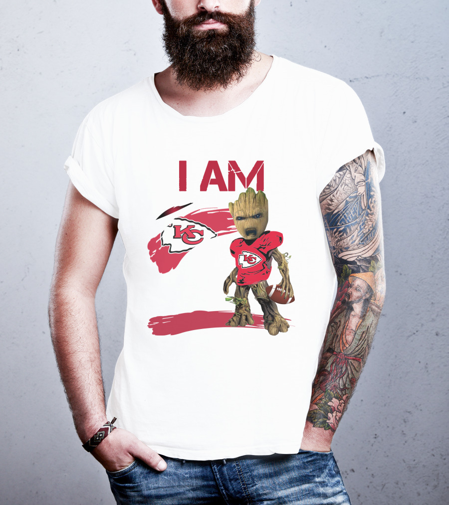 I AM KC Chiefs Groot Football T-Shirt
