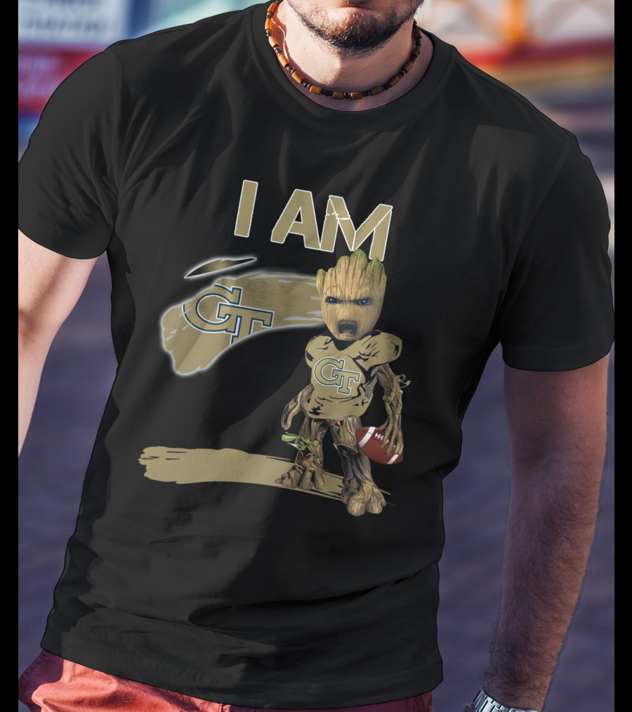 I AM Georgia Tech GT Football Groot T-Shirt