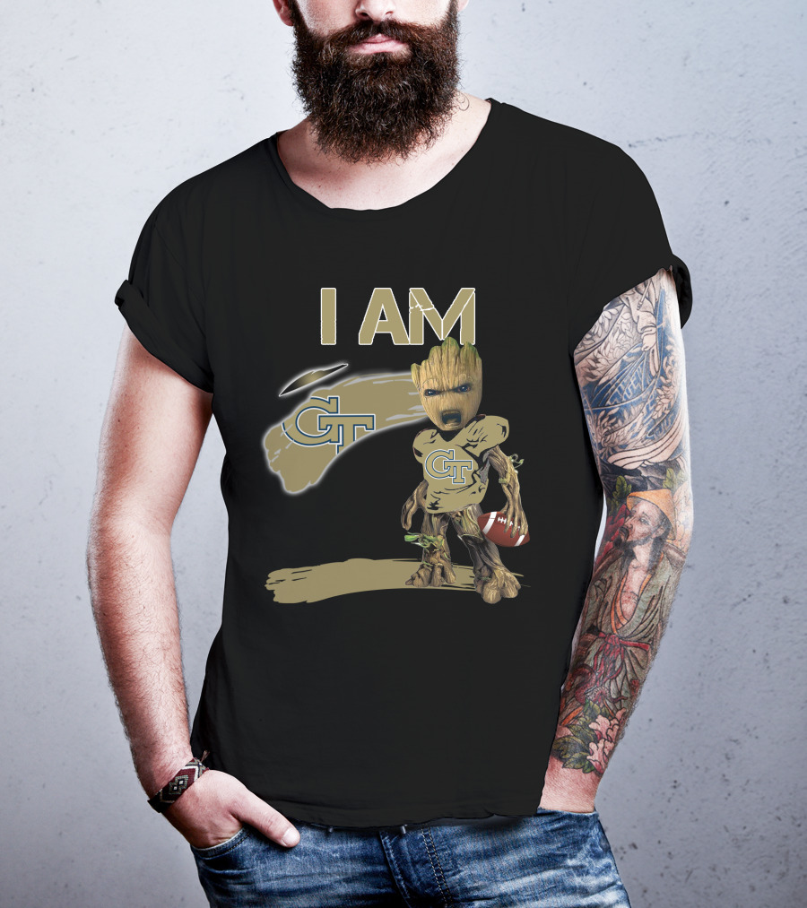 I AM Georgia Tech GT Football Groot T-Shirt