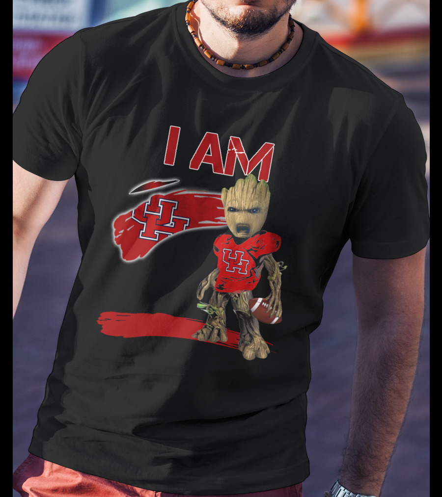 I AM UH Groot Football Houston T-Shirt