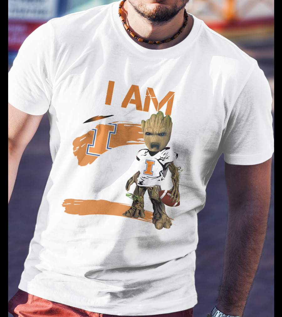 I Am Illinois Football Groot T-Shirt