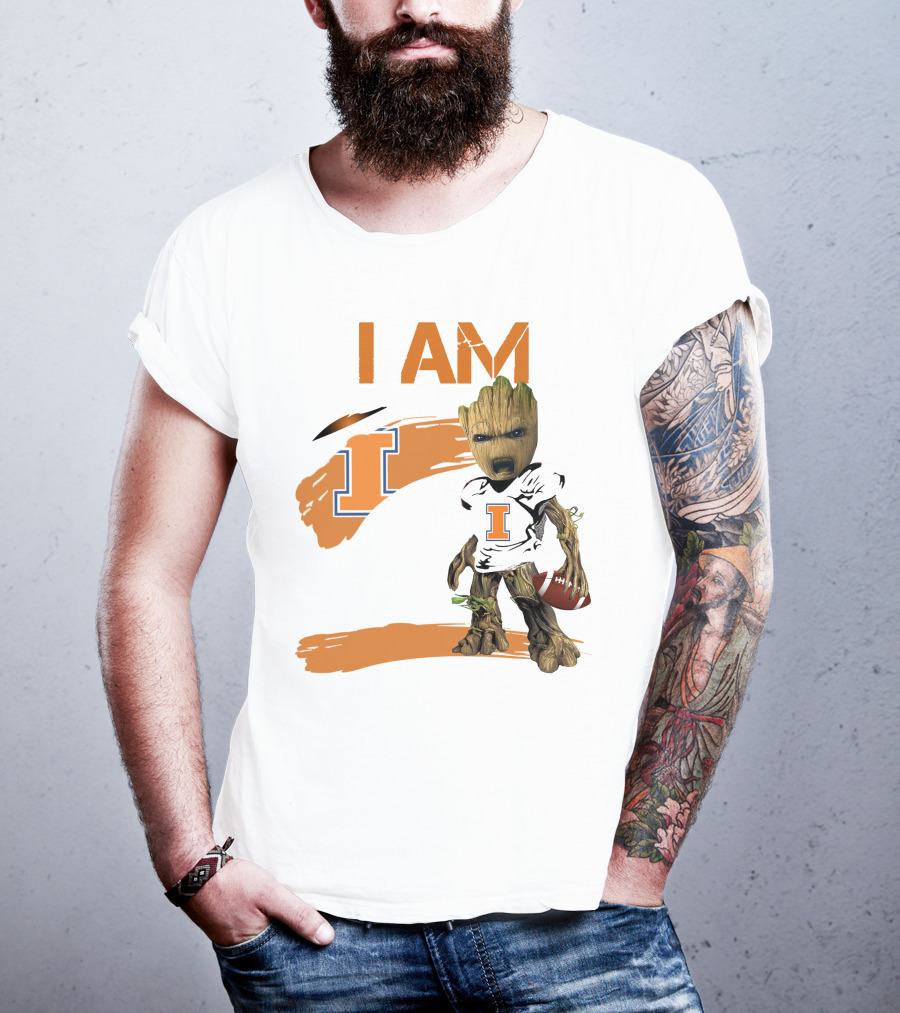 I Am Illinois Football Groot T-Shirt