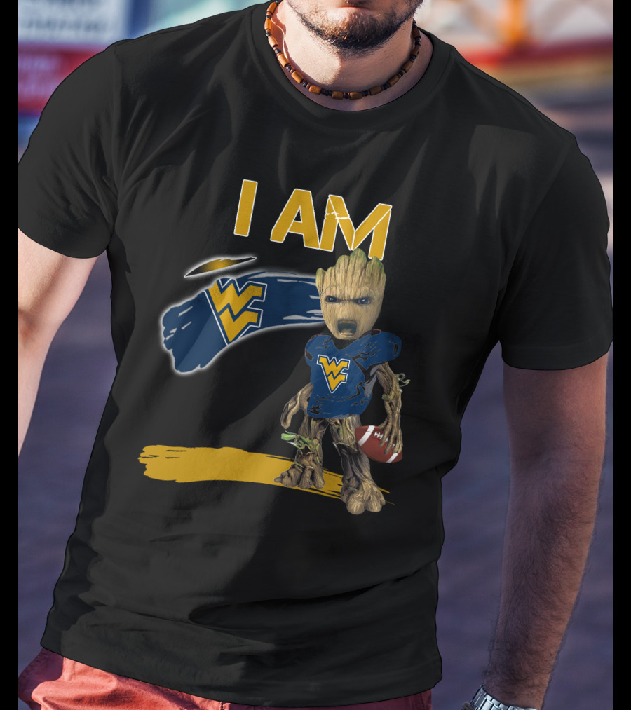 I AM West Virginia WVU Football Groot T-Shirt