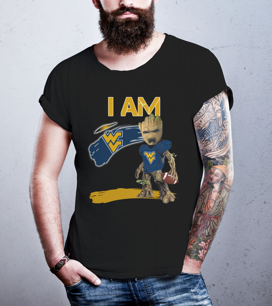 I AM West Virginia WVU Football Groot T-Shirt