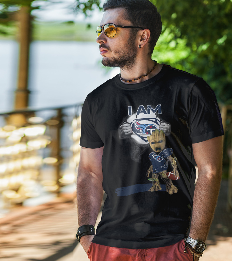 I Am Titans Baby Groot Football Superhero T-Shirt