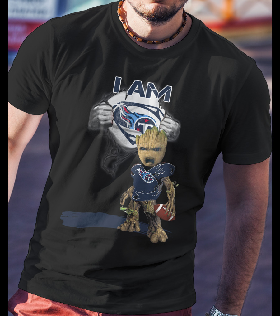 I Am Titans Baby Groot Football Superhero T-Shirt