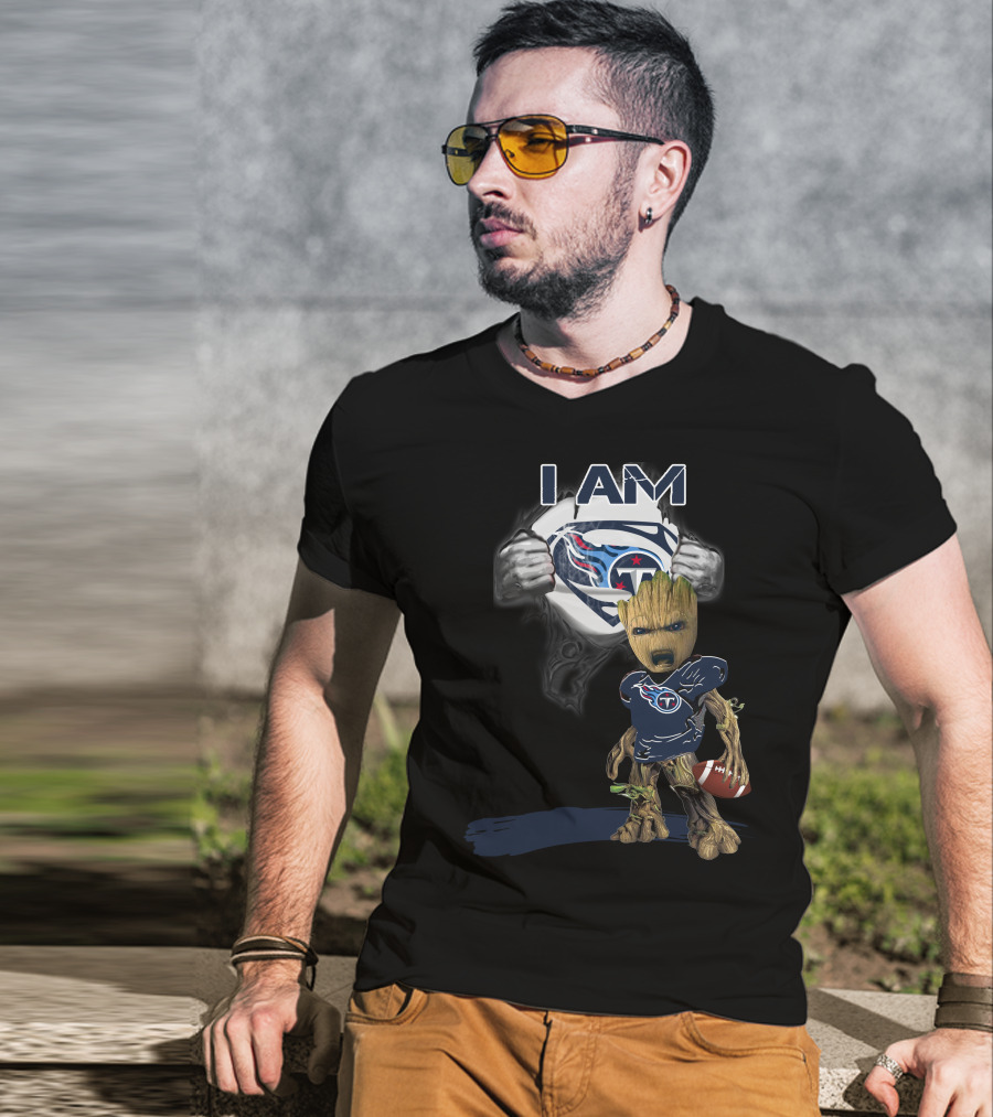 I Am Titans Baby Groot Football Superhero T-Shirt