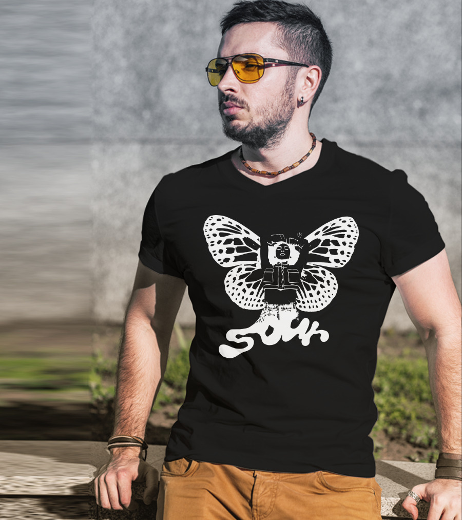 Sour Butterfly Grunge Wings Fusion T-Shirt