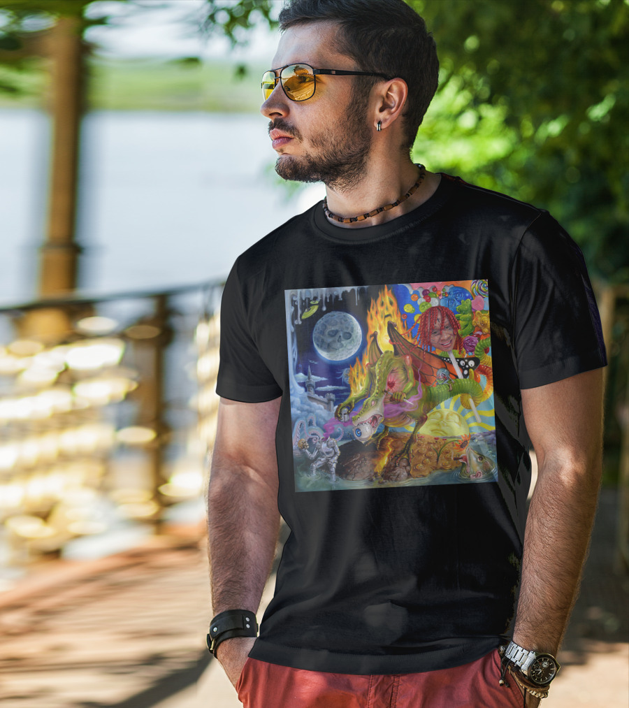 Trippie Redd Love Scars Cosmic Adventure With Dragon And Astronaut T-Shirt