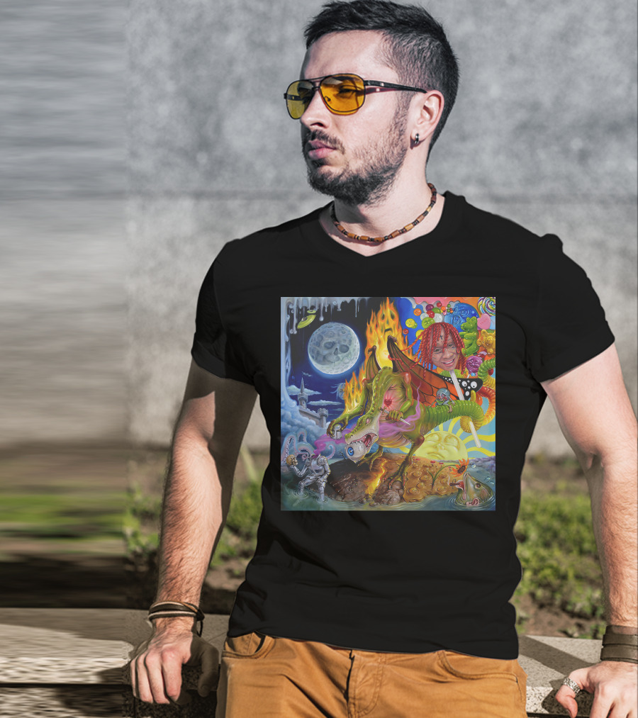 Trippie Redd Love Scars Cosmic Adventure With Dragon And Astronaut T-Shirt