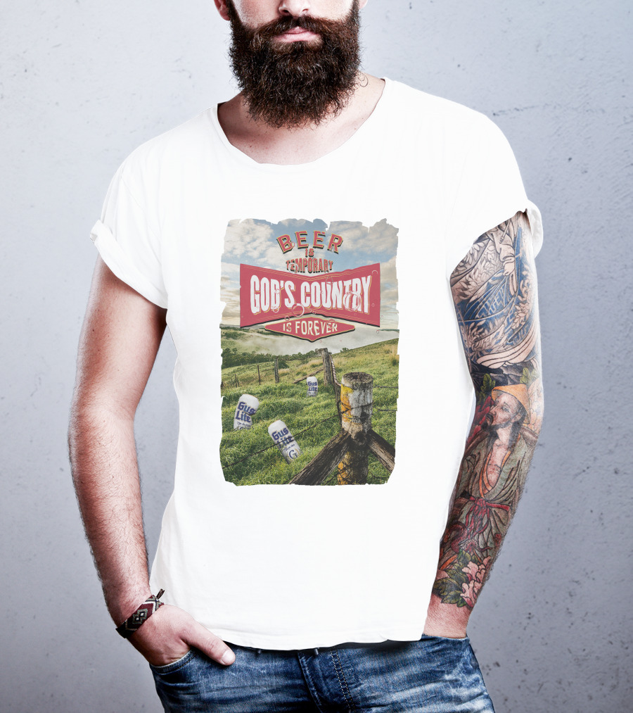 Gus Johnson New Merch Beer Is Temporary God's Country Is Forever T-Shirt