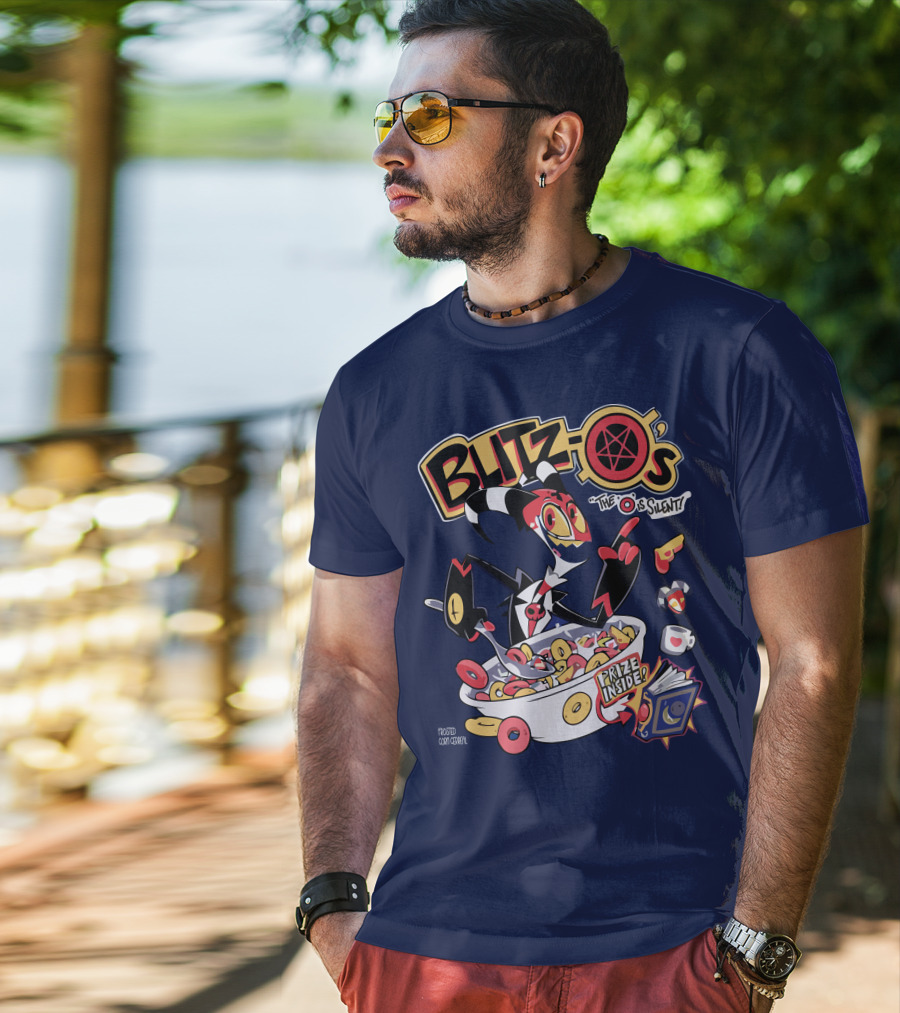 Blitzo's The O Is Silent Prize Inside Cereal Hazbin Hotel Store T-Shirt