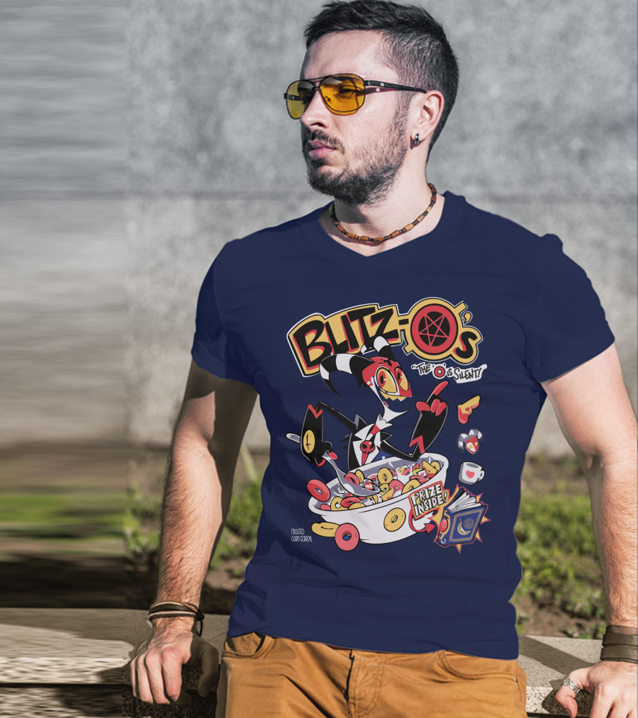 Blitzo's The O Is Silent Prize Inside Cereal Hazbin Hotel Store T-Shirt