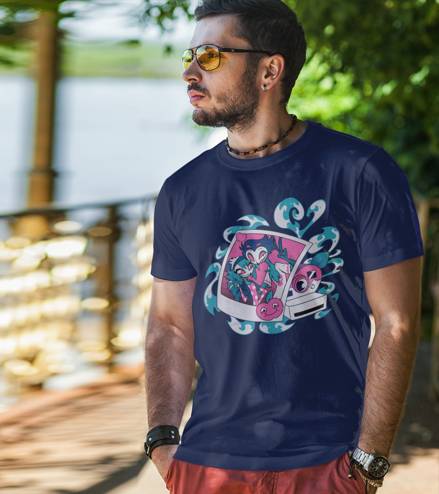 Vivziepop Store Polaroid Camera And Character T-Shirt