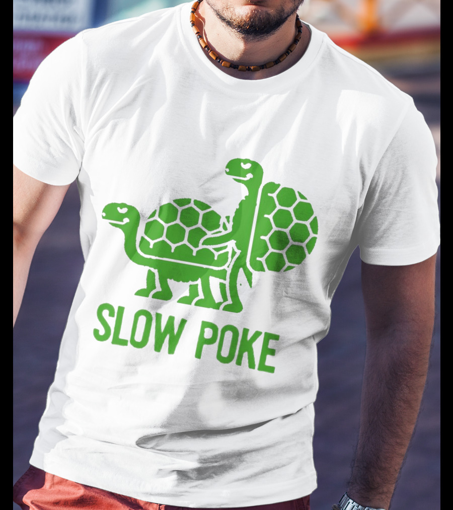 Slow Poke Turtles Hexagonal Pattern Fun T-Shirt