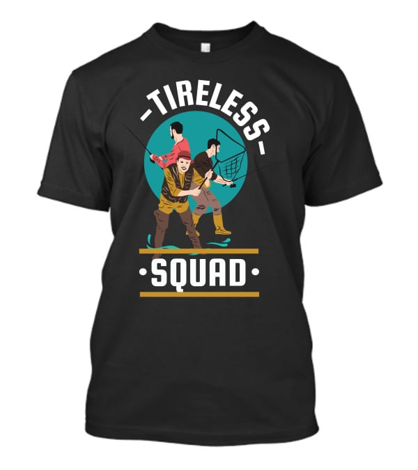 Tireless Fishing Enthusiasts With Nets And Rods T-Shirt