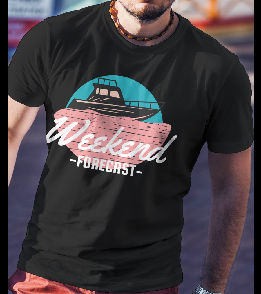 Weekend Forecast Boat On Water T-Shirt