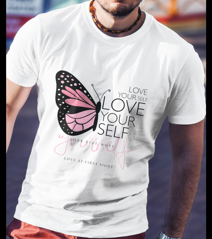 LOVE YOURSELF LOVE YOUR SELF Love Live Hope LOVE AT FIRST SIGHT T-Shirt