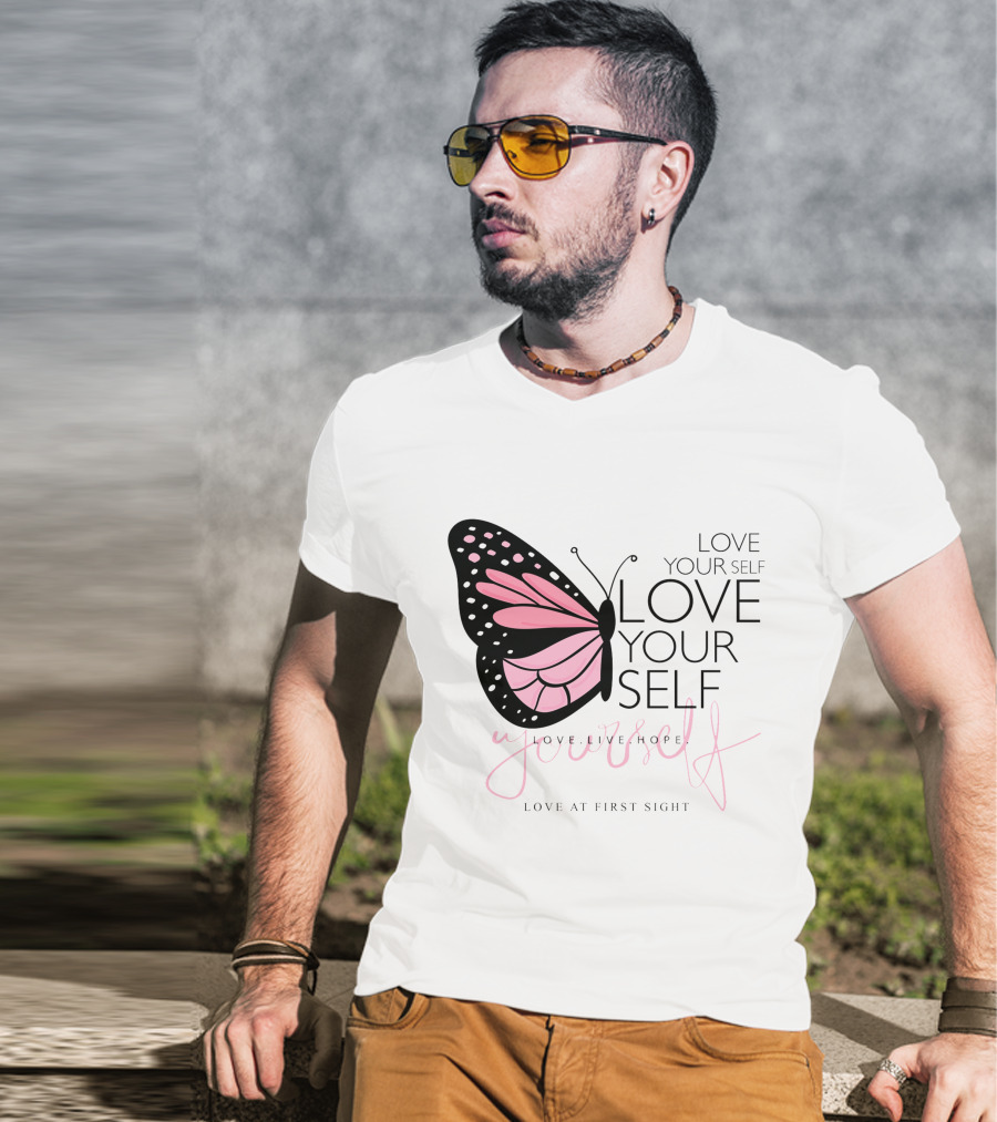 LOVE YOURSELF LOVE YOUR SELF Love Live Hope LOVE AT FIRST SIGHT T-Shirt