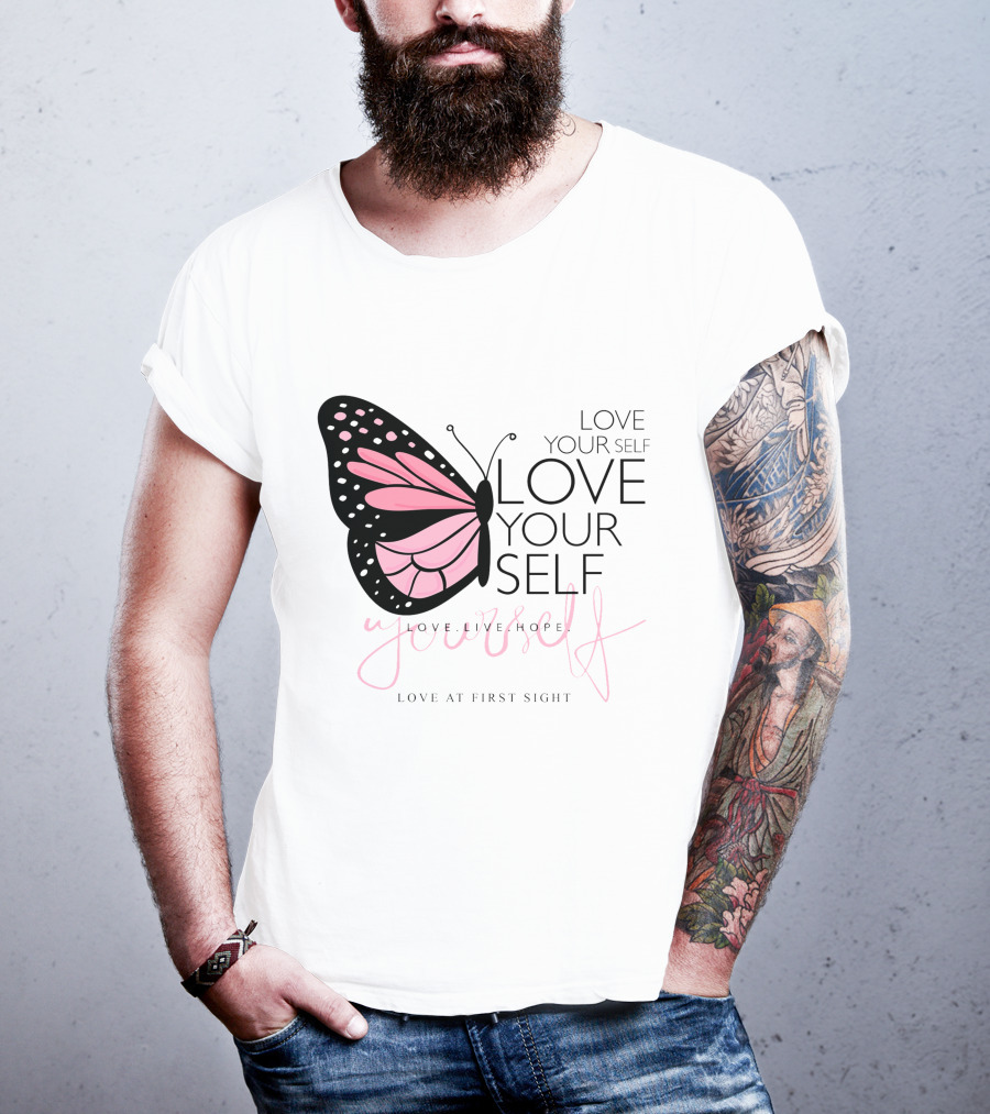 LOVE YOURSELF LOVE YOUR SELF Love Live Hope LOVE AT FIRST SIGHT T-Shirt
