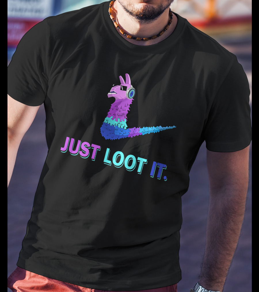 Just Loot It Llama Icon T-Shirt