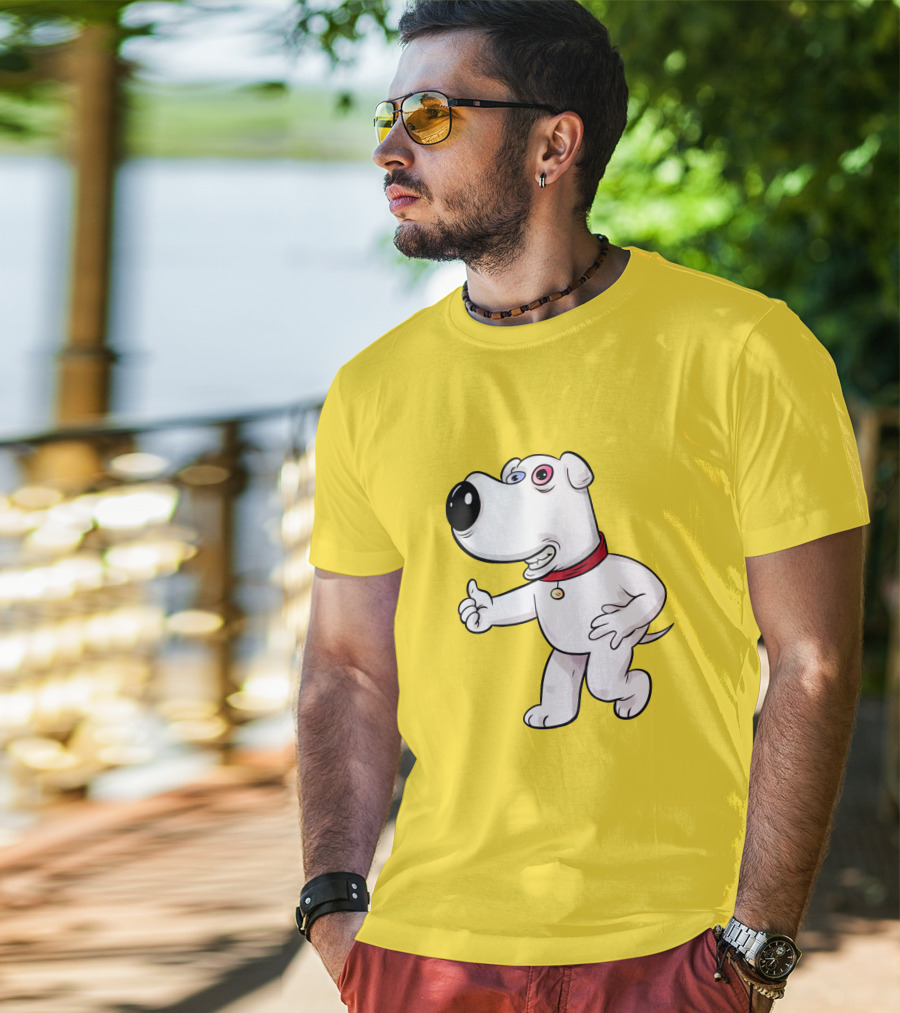 Brian Griffin Psychedelic Style Family Guy Character T-Shirt