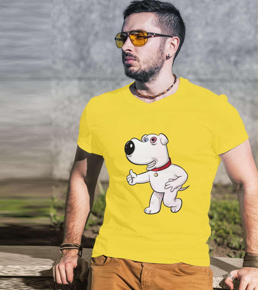 Brian Griffin Psychedelic Style Family Guy Character T-Shirt