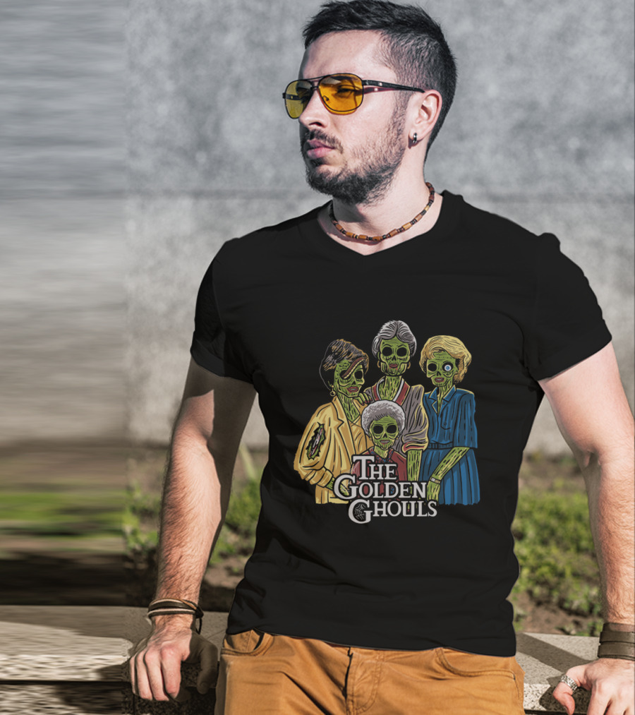 The Golden Ghouls Zombie Parody Featuring Iconic Quartet T-Shirt
