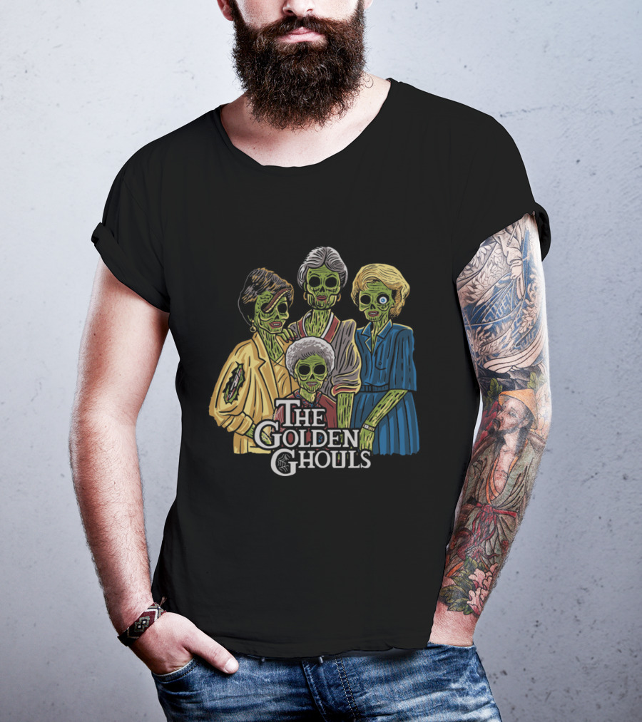 The Golden Ghouls Zombie Parody Featuring Iconic Quartet T-Shirt